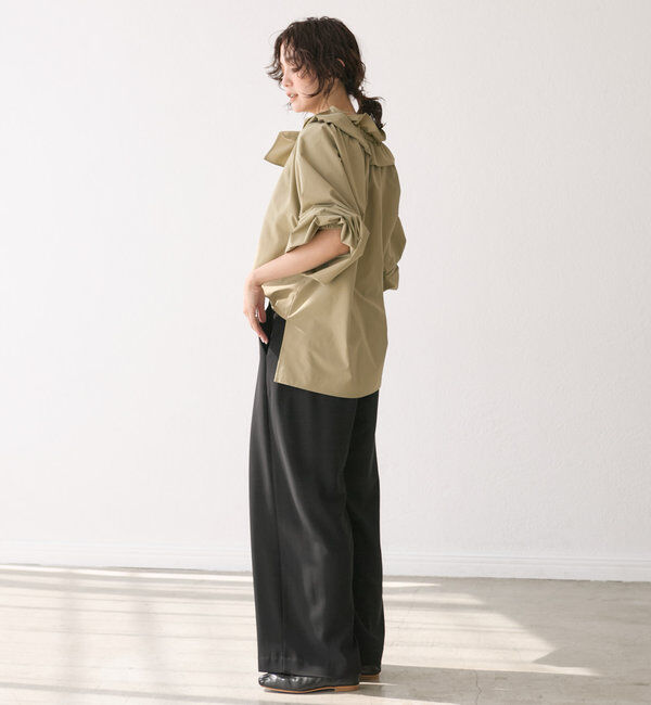  「【4サイズ展開】タックワイドスラックス」|チノ|