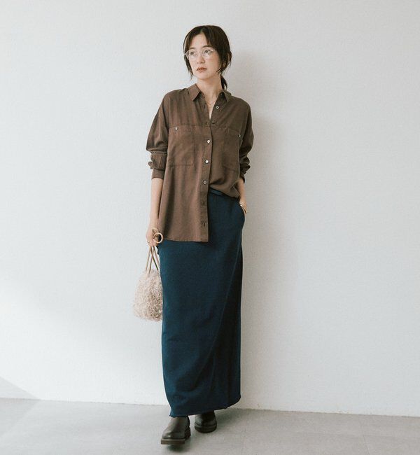  「【4サイズ展開】スウェットロングスカート」|スカート|