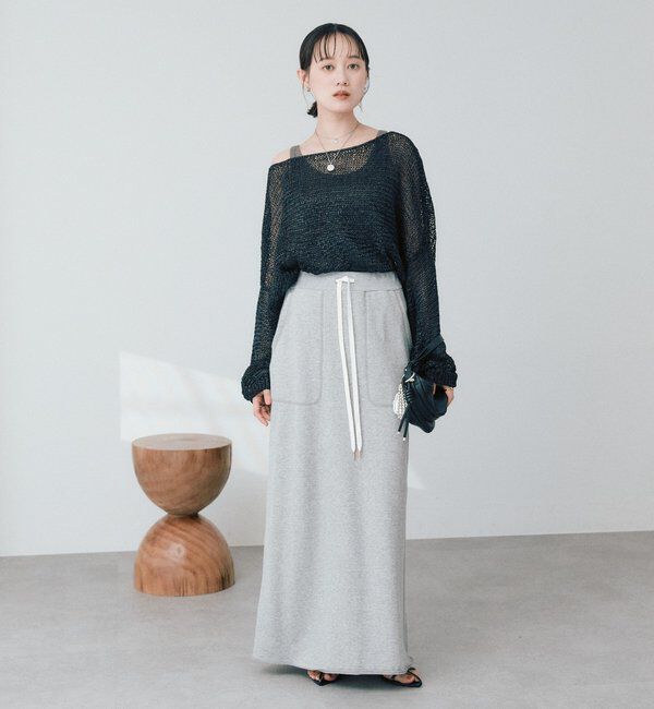  「【4サイズ展開】スウェットロングスカート」|スカート|