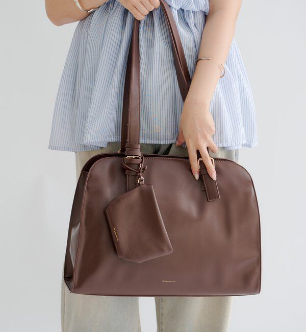  「【@sktnnm企画】ステッチラインボストンBAG」|トートバッグ|ブラウンその他2