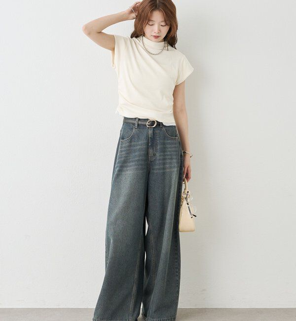  「プレート付きハイネックTシャツ」|Tシャツ・カットソー|
