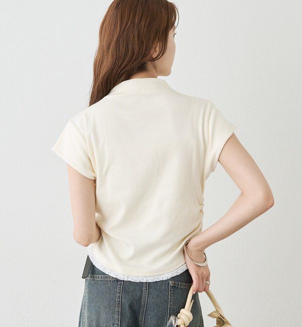  「プレート付きハイネックTシャツ」|Tシャツ・カットソー|