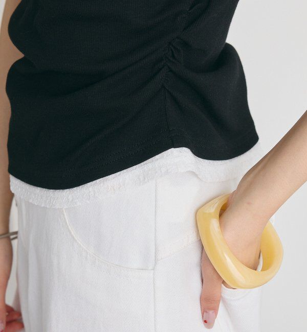  「プレート付きハイネックTシャツ」|Tシャツ・カットソー|