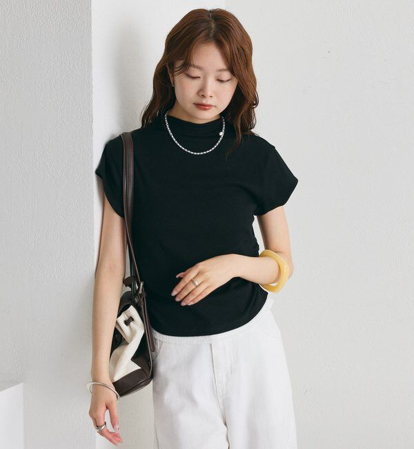  「プレート付きハイネックTシャツ」|Tシャツ・カットソー|