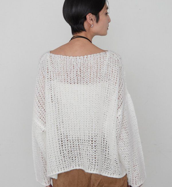  「≪好評につき再登場/洗える≫【earthy_/アーシー】シアーハンドライクニット」|ニット・セーター|