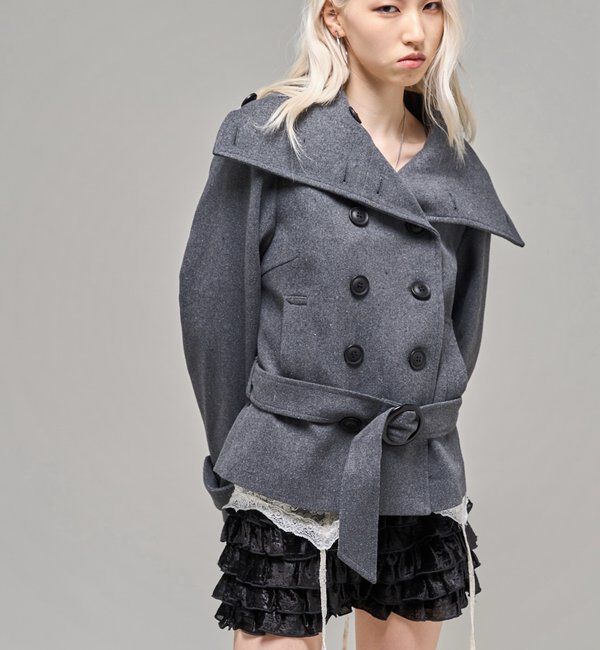  「【26AW LOOK掲載品番】ワイドカラーベルテッドPコート」|その他|