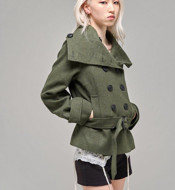  「【26AW LOOK掲載品番】ワイドカラーベルテッドPコート」|その他|