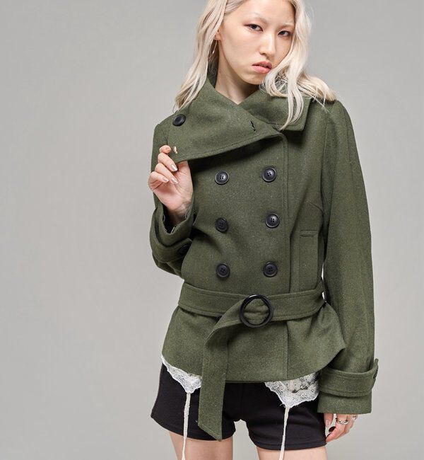  「【26AW LOOK掲載品番】ワイドカラーベルテッドPコート」|その他|