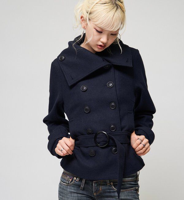  「【26AW LOOK掲載品番】ワイドカラーベルテッドPコート」|その他|