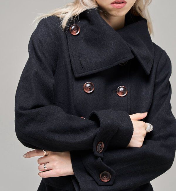  「【26AW LOOK掲載品番】ワイドカラーベルテッドPコート」|その他|