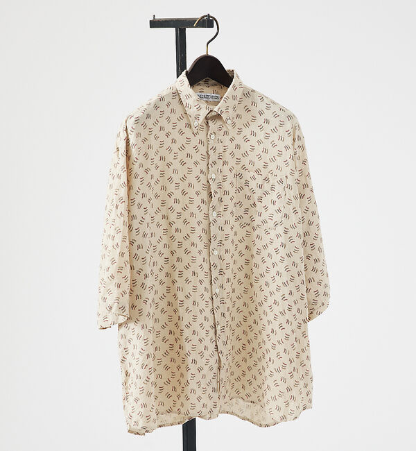 ABAHOUSE「【別注】Individualized shirts / ボタンダウン半袖シャツ」|シャツ・ブラウス|ベージュ