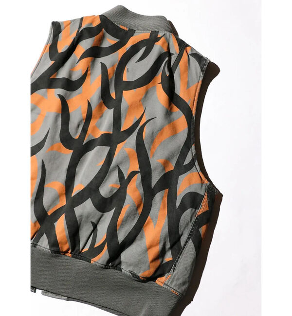 ABAHOUSE「【MADE IN STANDARD】PRINTED MA-1 VEST REVE」|ベスト・ジレ|