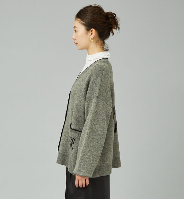Rouge vif「バックロゴニットカーディガン」|カーディガン|