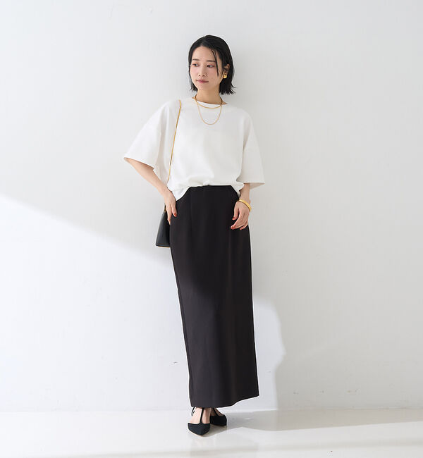 Rouge vif「【セットアップ対応】【3サイズ展開】ストレッチダブルクロスタイトスリットスカート」|スカート|