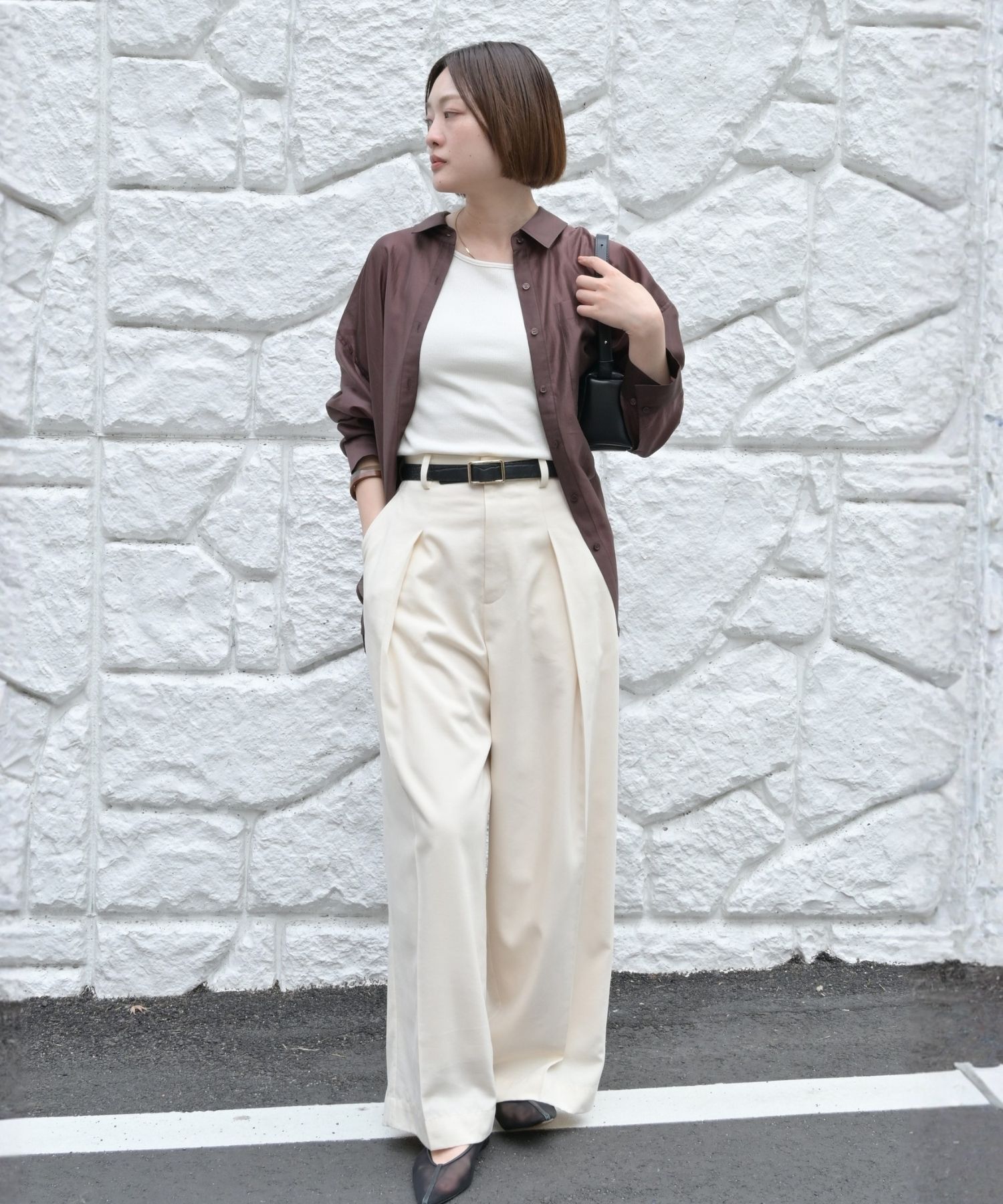 qualite「【Yu Murataさん着用/大人シアーシャツ】バックスリットシアーシャツ」|シャツ・ブラウス|