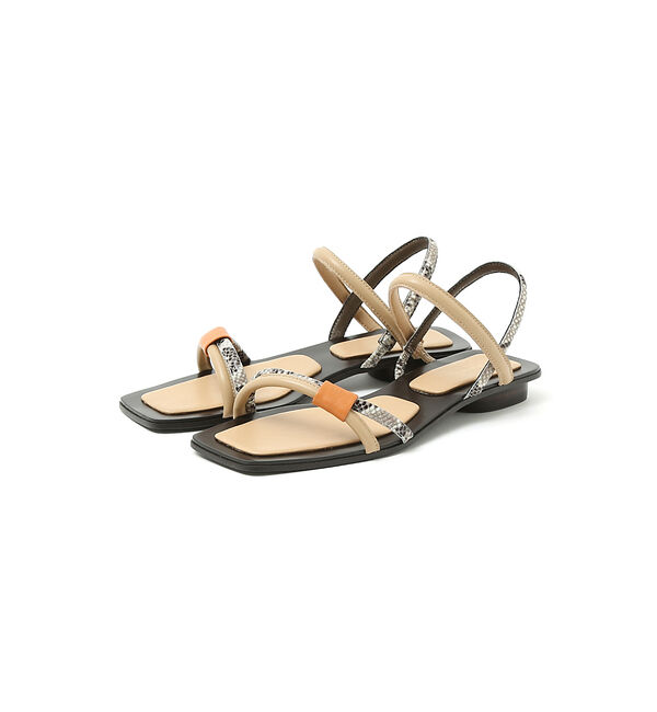 AU BANNISTER「ストラップフラットサンダル」|サンダル|ベージュ