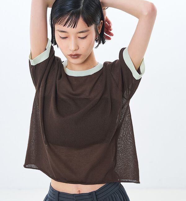 NOMINE「リンガー ニット Tシャツ」|Tシャツ・カットソー|