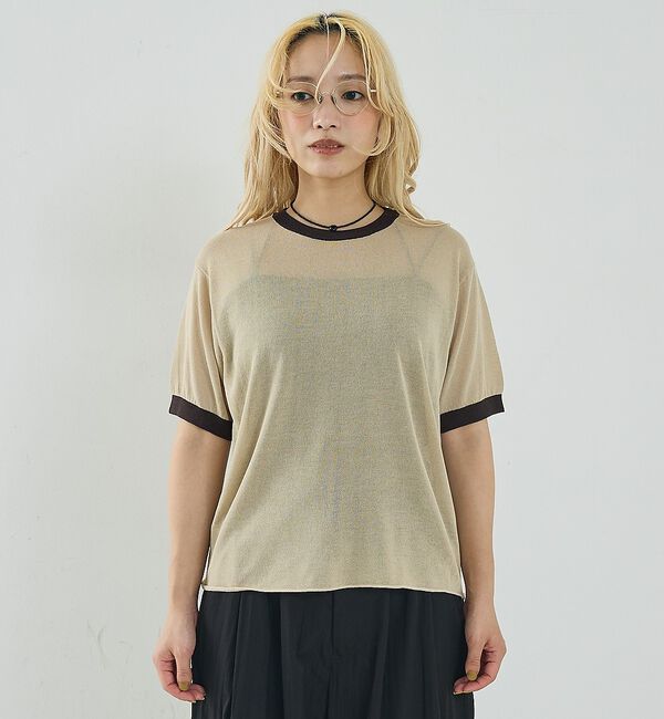 NOMINE「リンガー ニット Tシャツ」|Tシャツ・カットソー|