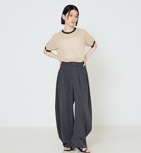 NOMINE「リンガー ニット Tシャツ」|Tシャツ・カットソー|