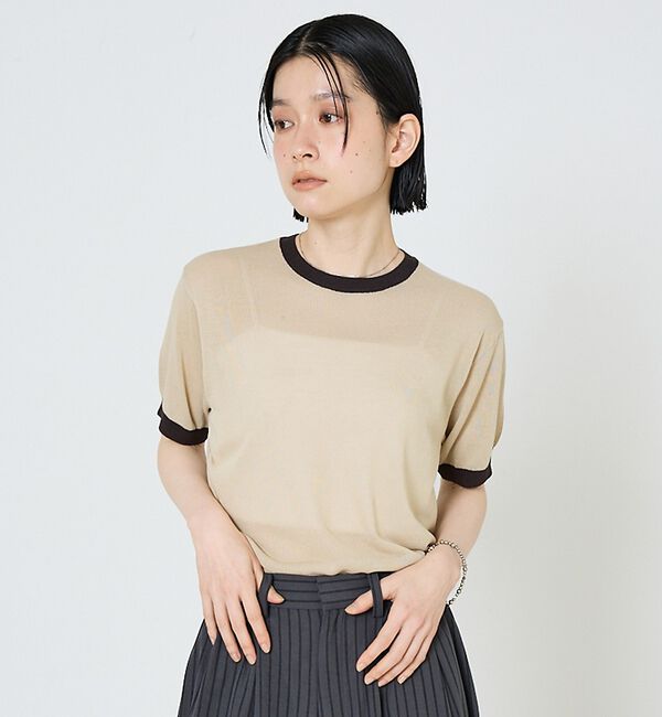 NOMINE「リンガー ニット Tシャツ」|Tシャツ・カットソー|