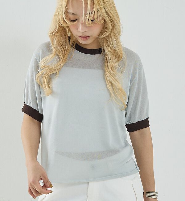 NOMINE「リンガー ニット Tシャツ」|Tシャツ・カットソー|