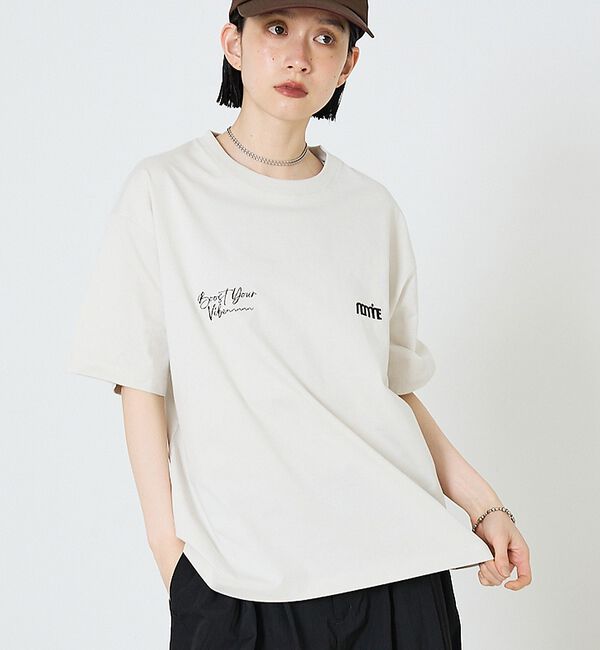 NOMINE「オリジナル 刺繍/プリントロゴ Tシャツ」|Tシャツ・カットソー|ベージュ系その他1