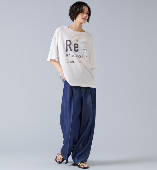 Liesse「6オンステンセルデニムバギーパンツ」|デニム|