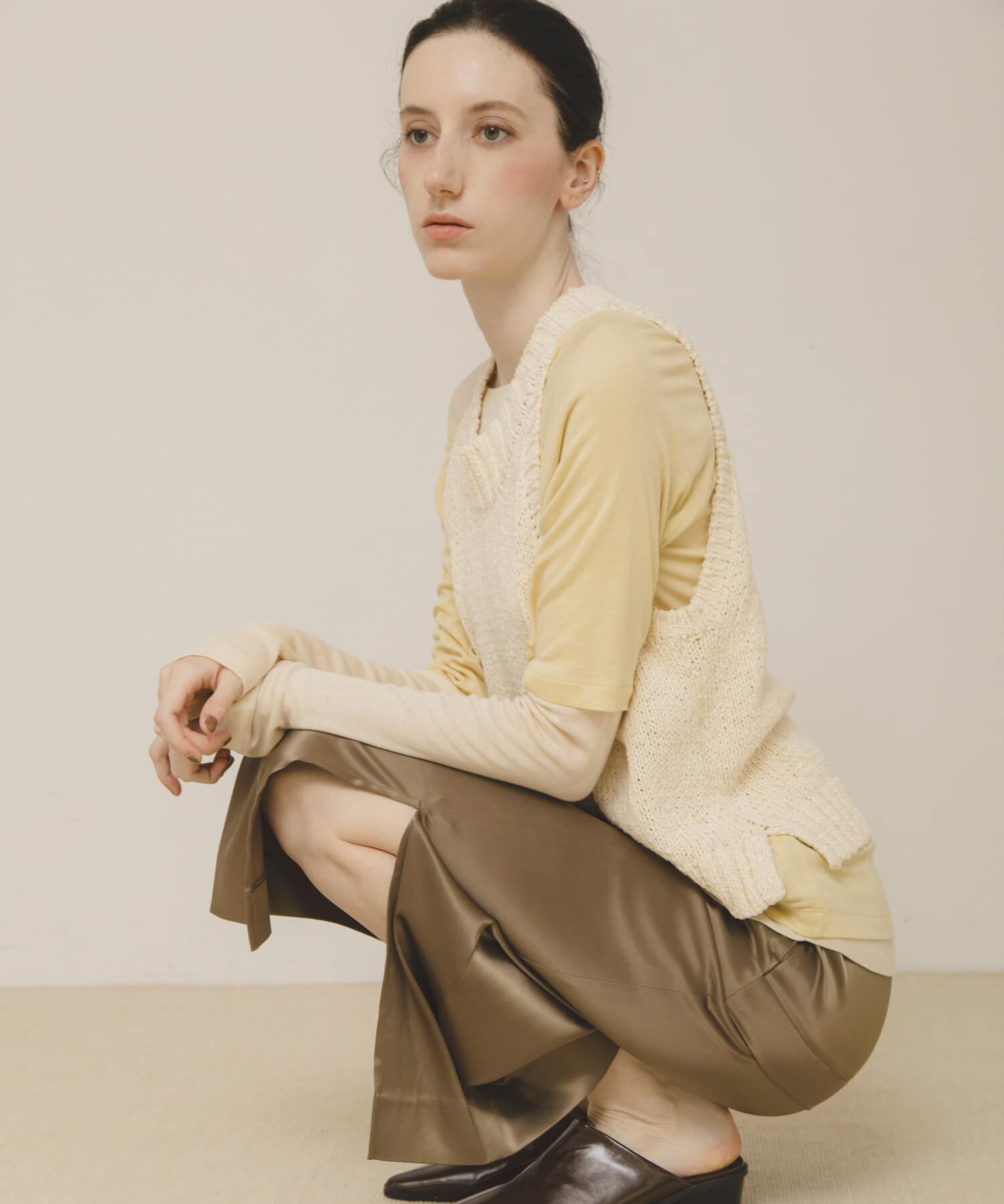 LAATO「mix knit vest」|ベスト・ジレ|