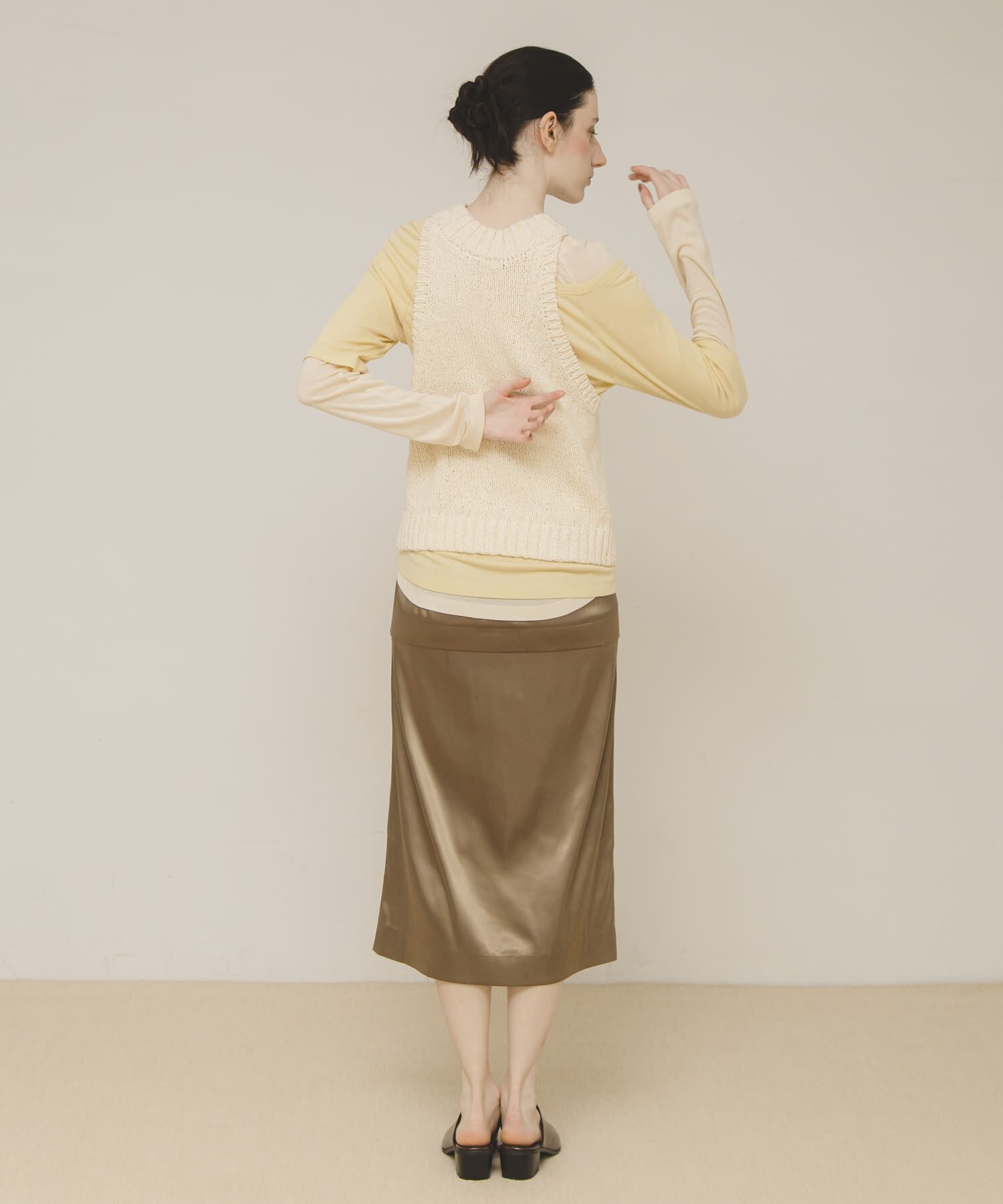 LAATO「mix knit vest」|ベスト・ジレ|