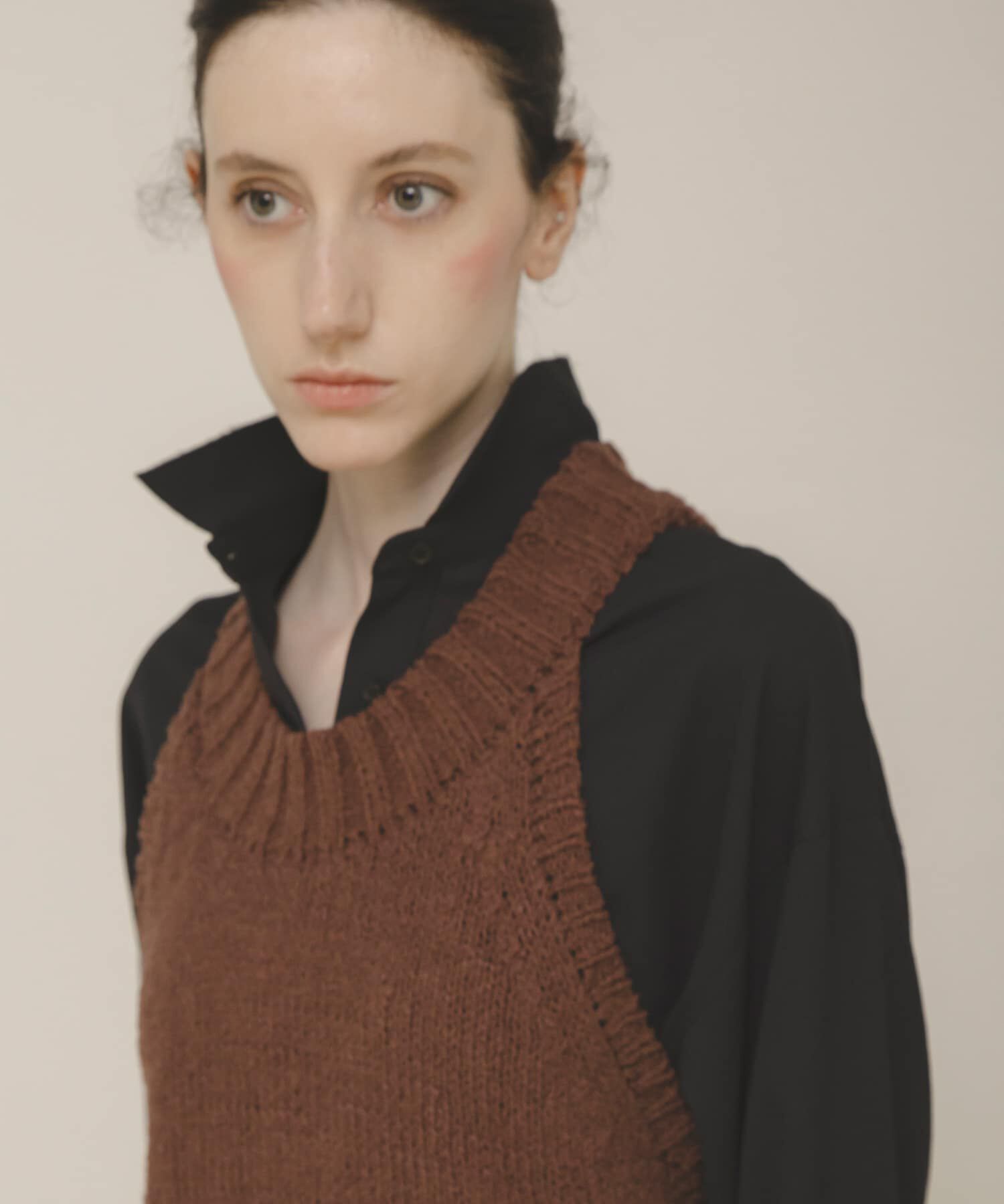 LAATO「mix knit vest」|ベスト・ジレ|