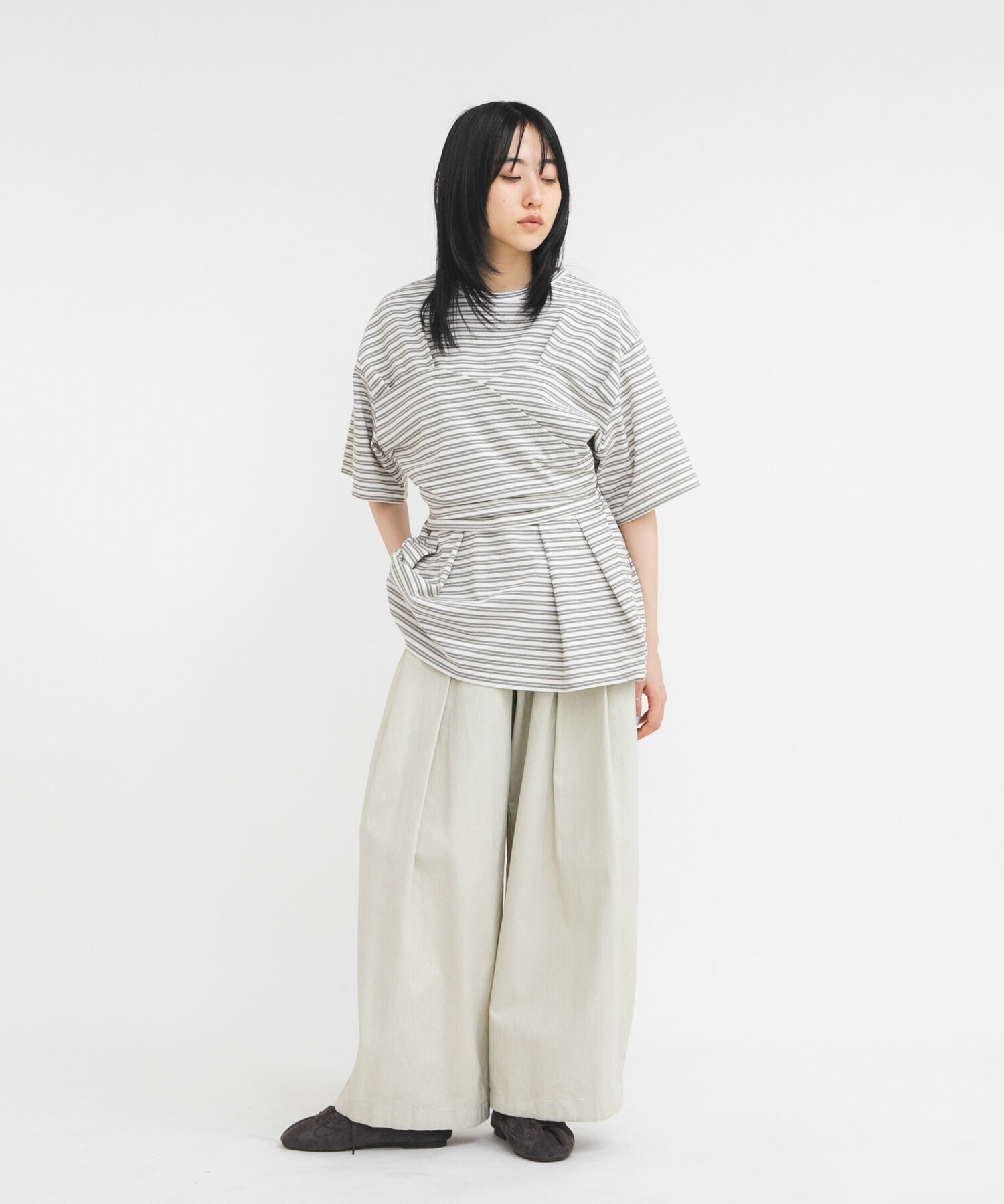  「ビスチェデザインBIGボーダーTEE」|Tシャツ・カットソー|