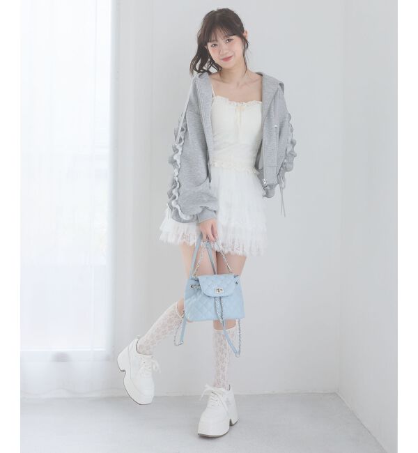 「ロゴビジュー厚底スニーカー」|スニーカー|