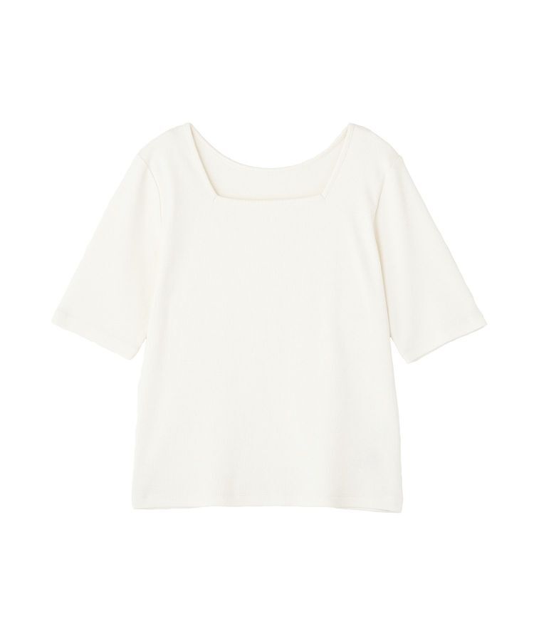 AMERICAN HOLIC「【接触冷感・UVカット】スクエアネック5分袖プルオーバー」|Tシャツ・カットソー|