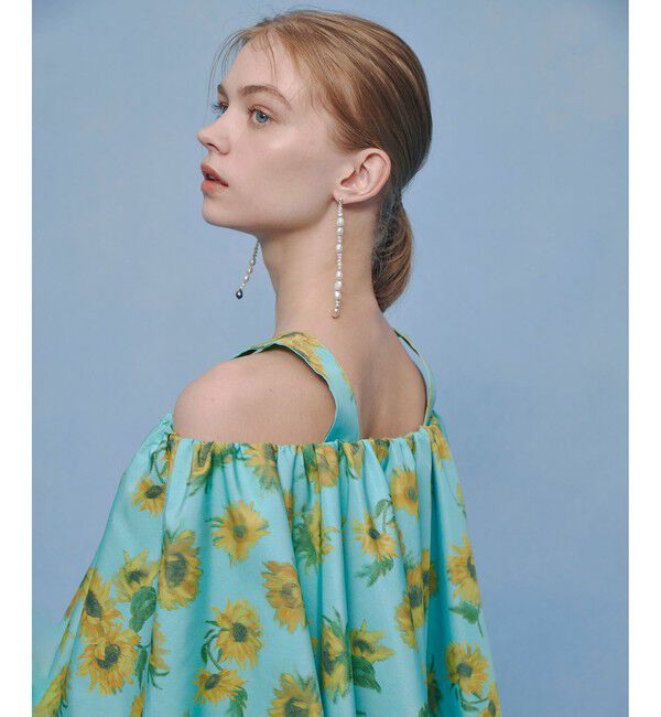 LOULOU WILLOUGHBY「WEB 一部店舗限定 サンフラワープリントブラウス」|シャツ・ブラウス|