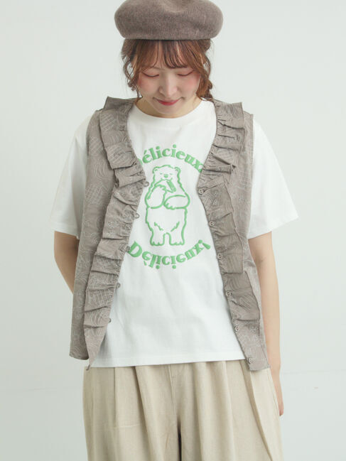 Samansa Mos2「【メルヘン&times;Samansa Mos2】総刺繍ベスト」|ダウンベスト・ベスト|