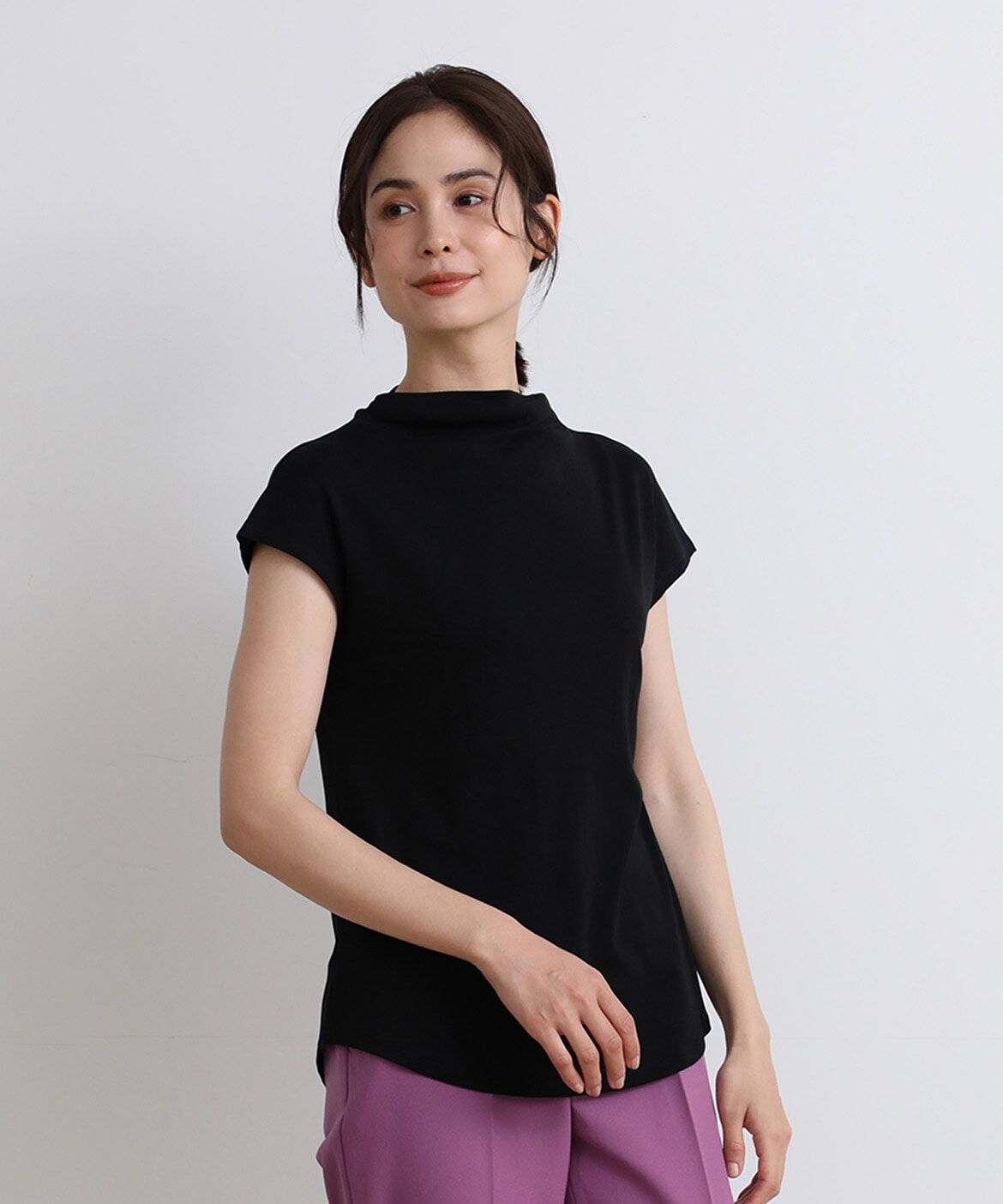 DAY by DAY it&rsquo;s international「ボトルネックカットソー《スビン綿MIXフライス》」|Tシャツ・カットソー|ブラック