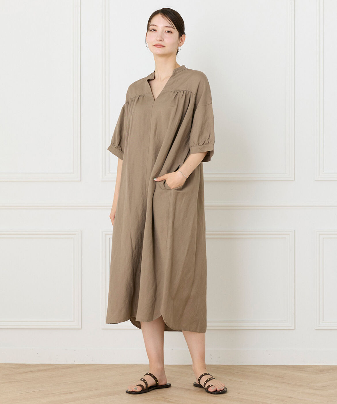 DAY by DAY it&rsquo;s international「レーヨンリネンギャザーワンピース」|ワンピース|