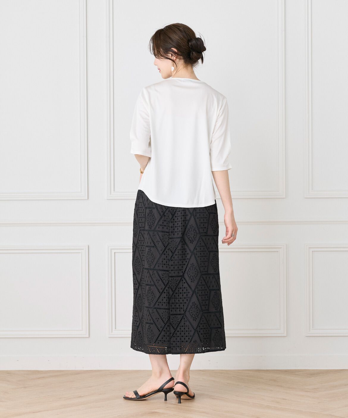 Le Souk「《大きいサイズ》サテンドレーププルオーバー《日本製》」|Tシャツ・カットソー|