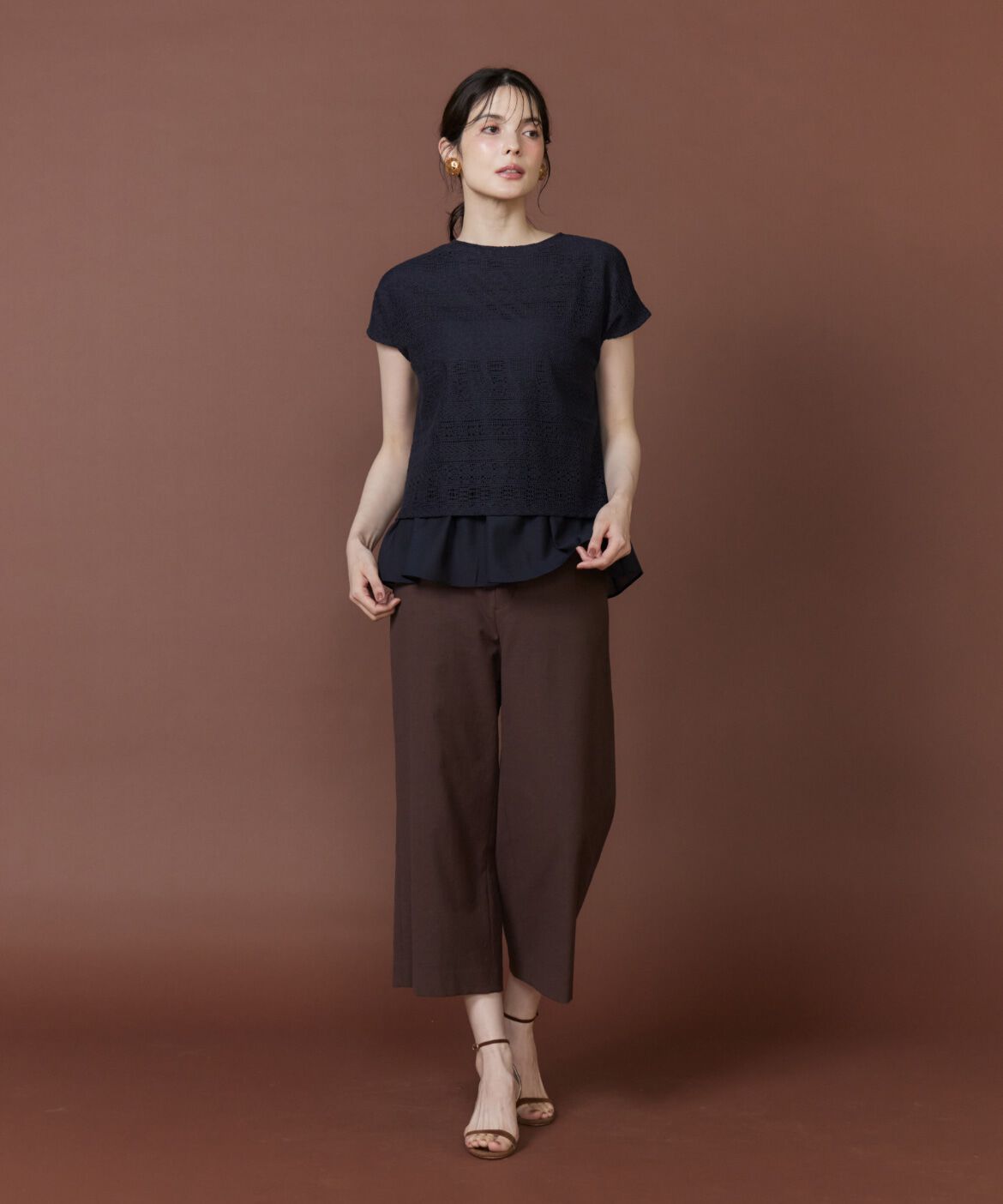 7-IDconcept.「《大きいサイズ》シアードッキングレースプルオーバー」|Tシャツ・カットソー|