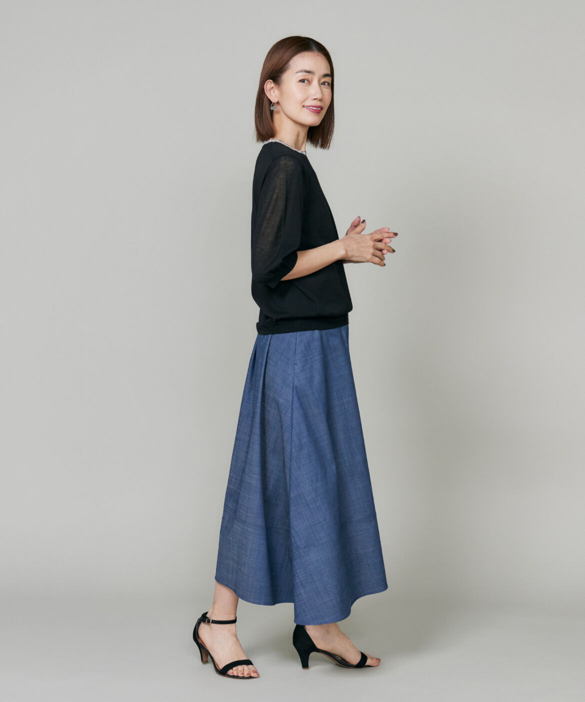 Le Souk「ﾐﾓﾚ丈ﾌﾚｱｰｽｶｰﾄ《日本製》|ｲﾚｷﾞｭﾗｰﾍﾑで優雅に揺れる」|スカート|