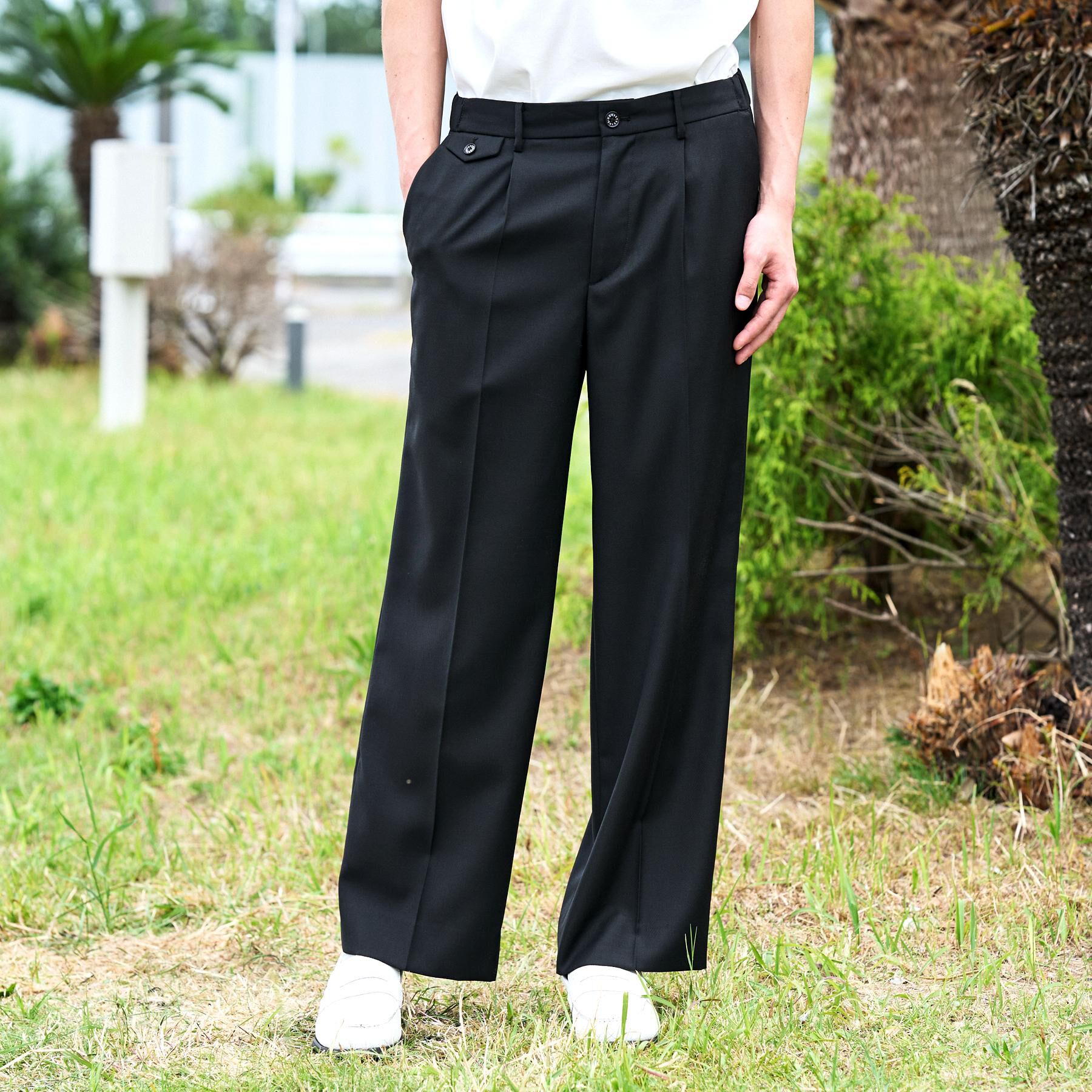 DRESSTERIOR「【ウォッシャブル】サイドゴア ワンタックワイドパンツ」|その他|