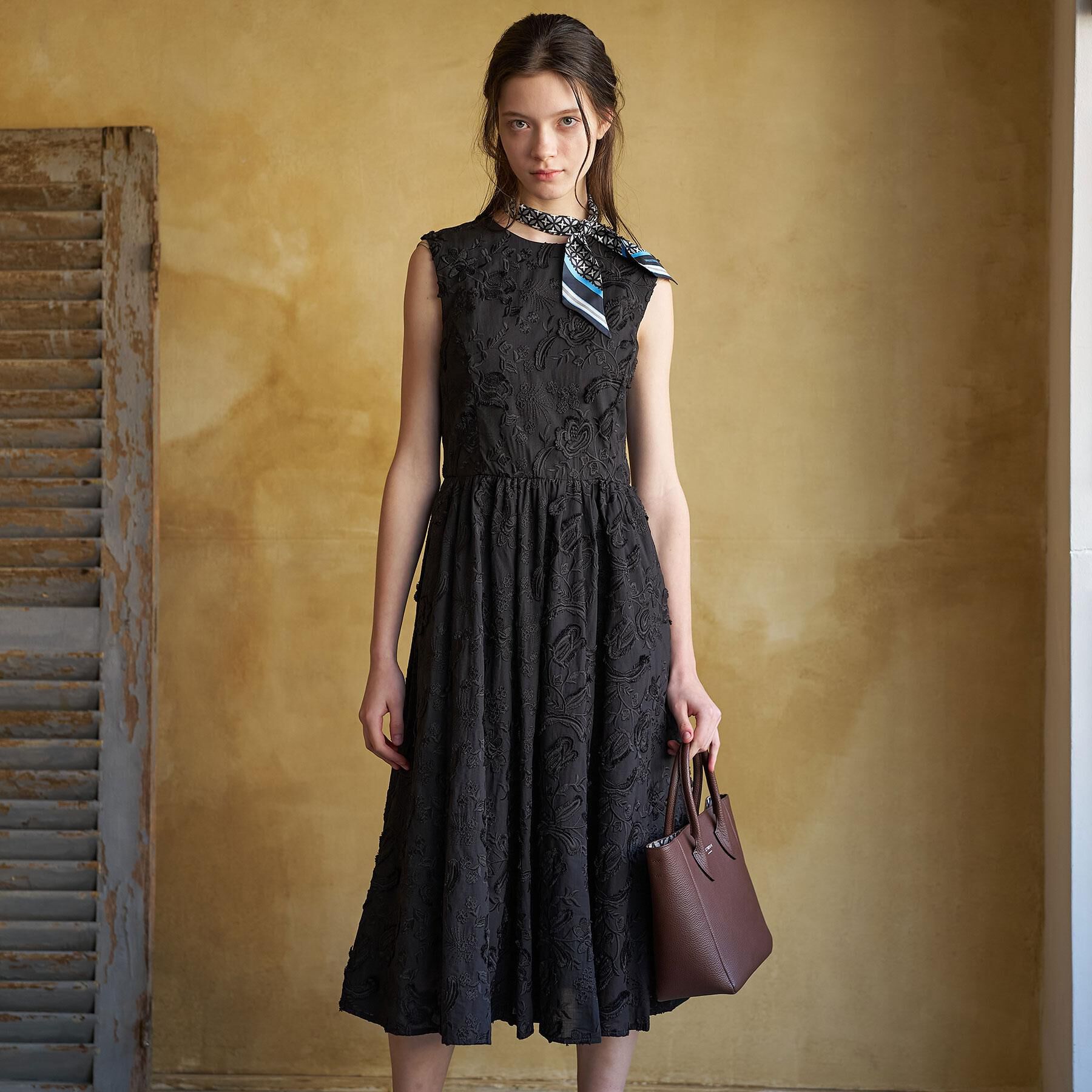 DRESSTERIOR「【ウォッシャブル】コットン エンブロイダリードレス」|ワンピース|