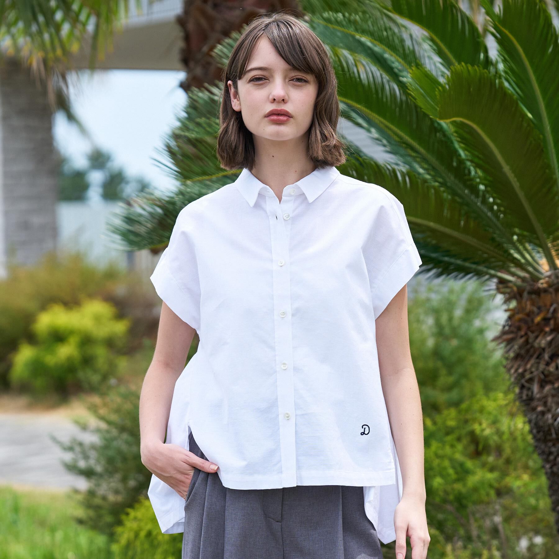 DRESSTERIOR「【毎年人気/ウォッシャブル】バックフレアオックスシャツ」|シャツ・ブラウス|オフホワイト(003