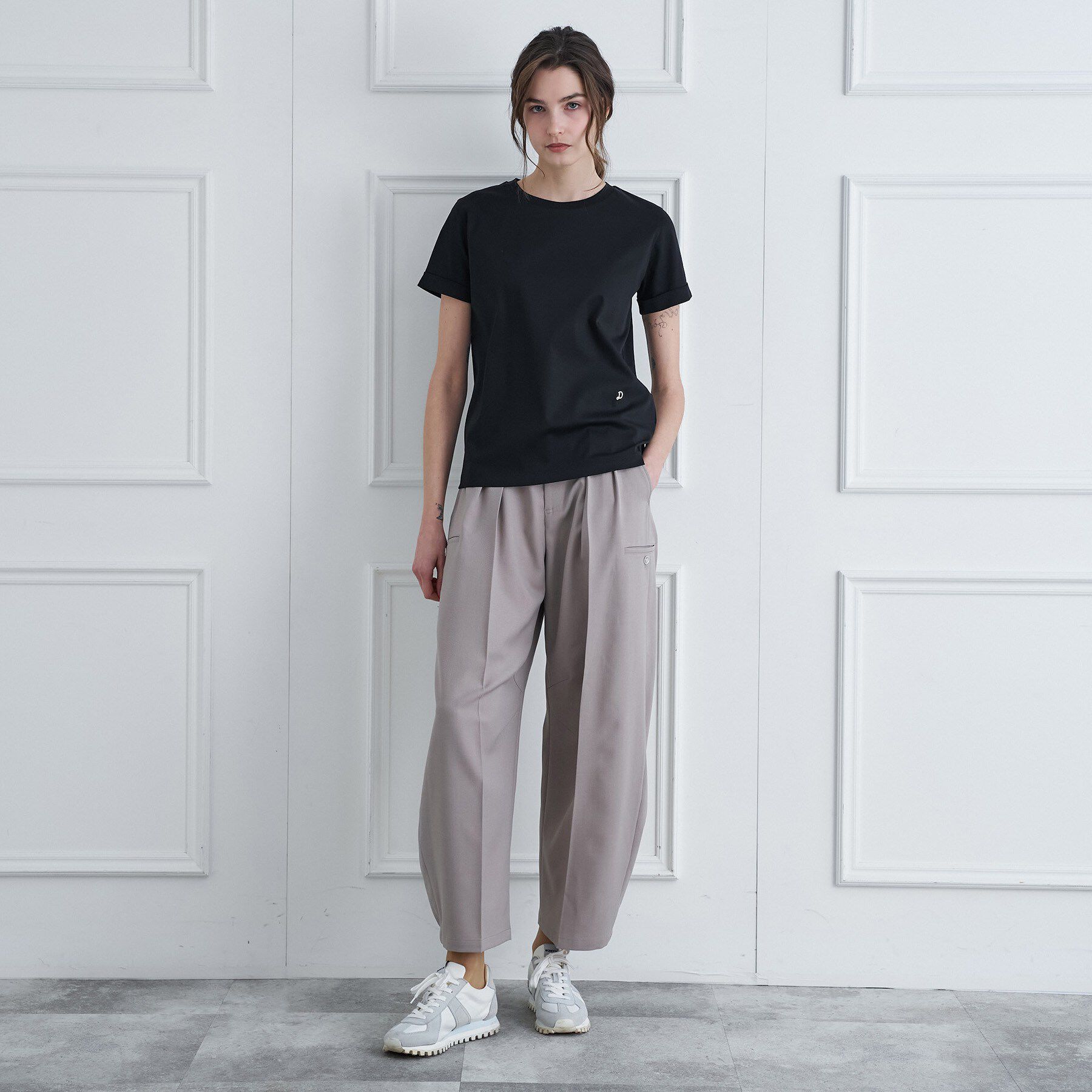 DRESSTERIOR「【接触冷感／抗菌防臭／消臭】アイスクリアコットン ターンナップT」|Tシャツ・カットソー|
