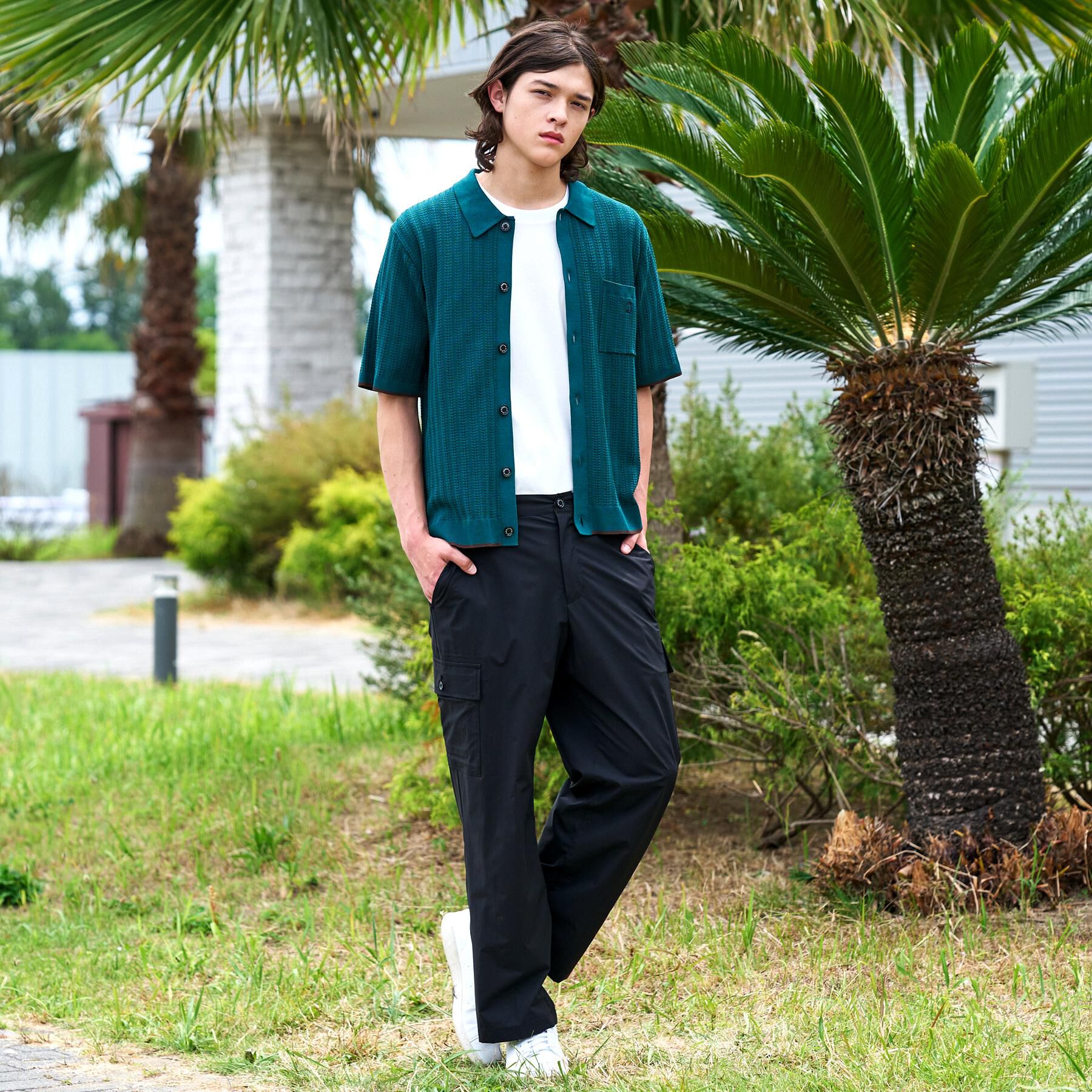 DRESSTERIOR「【Safari5月号掲載】ウォッシャブル キューバニットシャツ」|ニット・セーター|