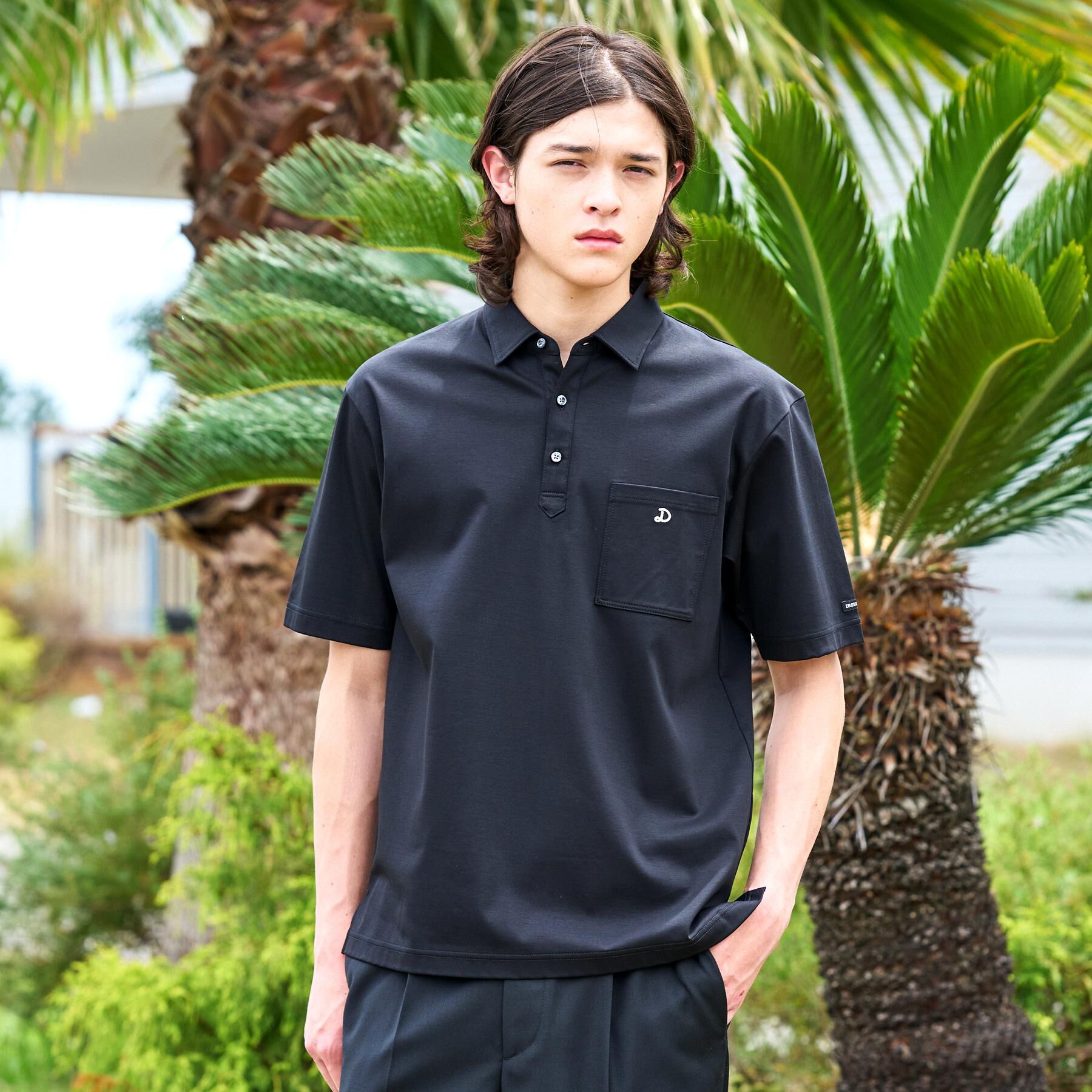 DRESSTERIOR「【接触冷感/抗菌防臭/消臭/Safari5月号掲載】ICE CLEAR COTTON オーバーフィッ」|ポロシャツ|
