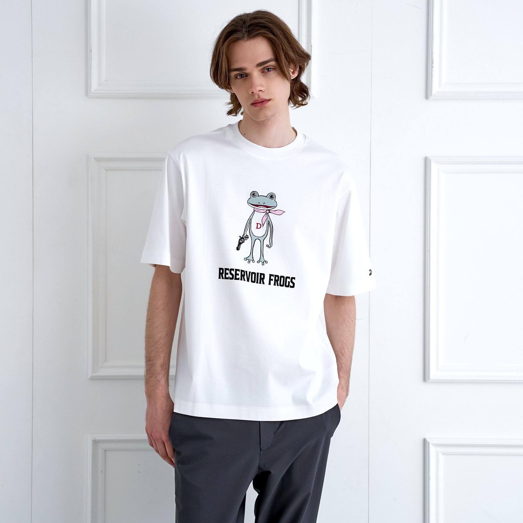 DRESSTERIOR「【接触冷感／抗菌防臭／消臭】ICE CLEAR COTTON フロッグオーバーフィットTシャツ」|Tシャツ・カットソー|