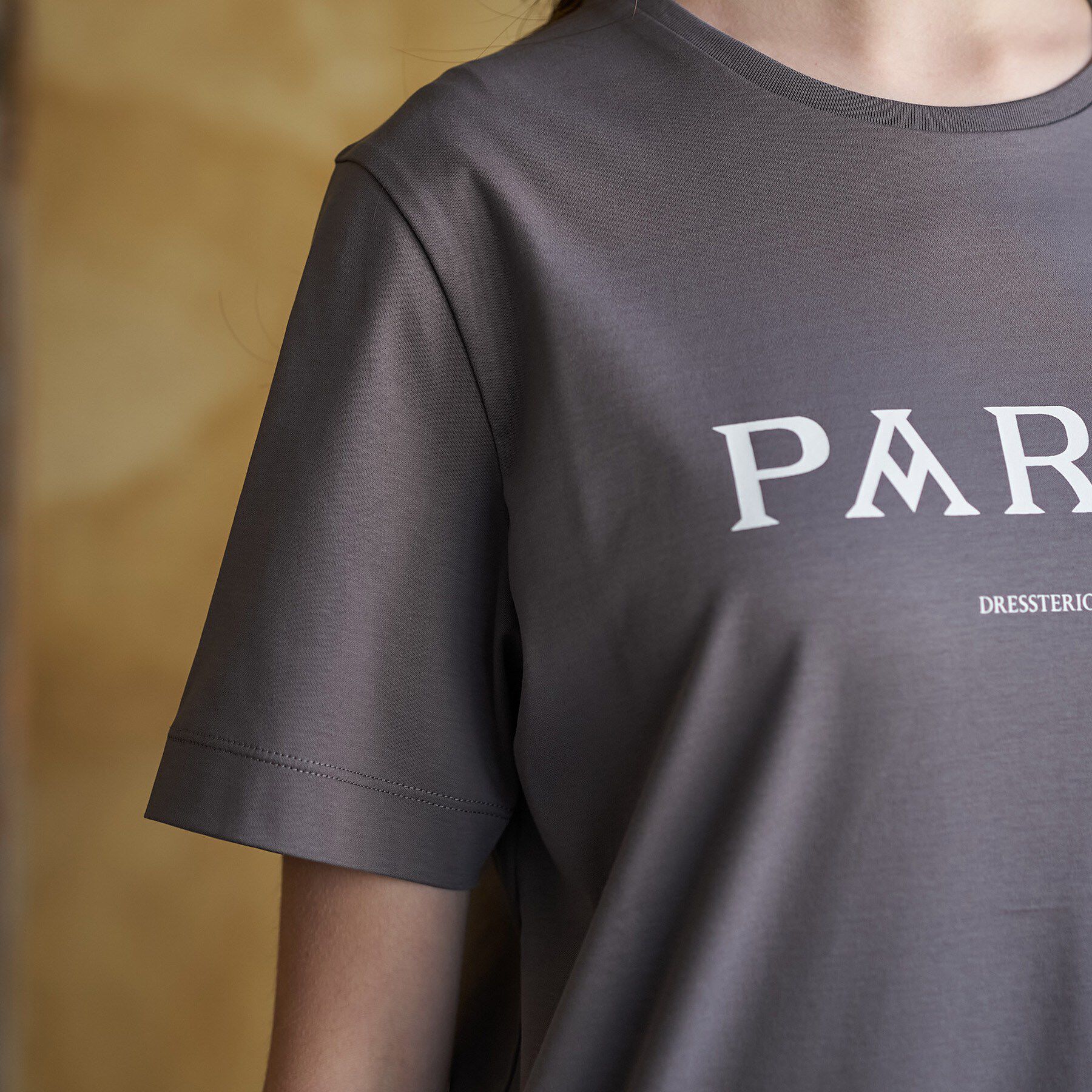 DRESSTERIOR「【接触冷感／抗菌防臭／消臭】アイスクリアコットン PARIS Tシャツ」|Tシャツ・カットソー|