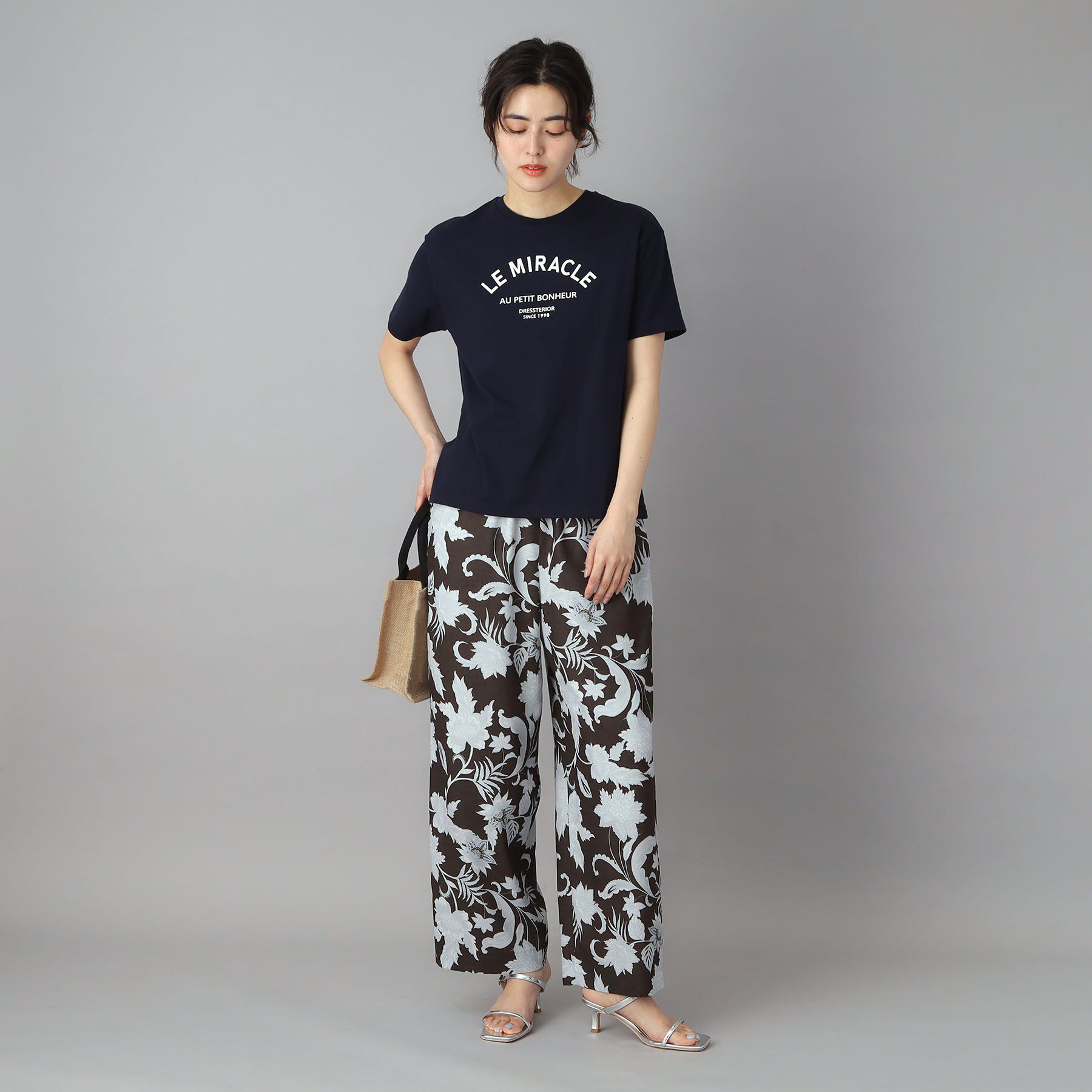 DRESSTERIOR「【ウォッシャブル】ボタニカルプリント イージーワイドパンツ」|その他|