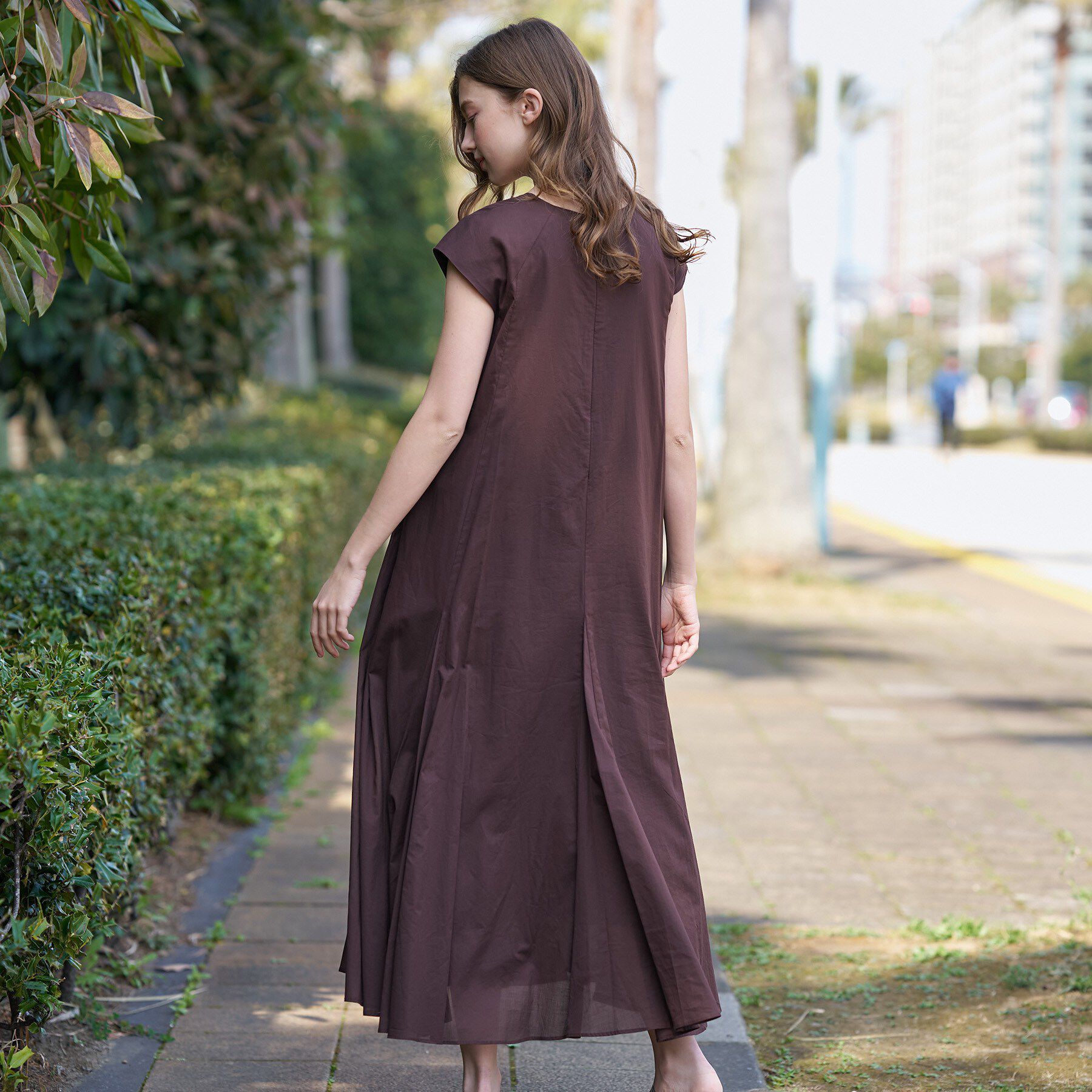 DRESSTERIOR「【きれいめ/ウォッシャブル】コットンローンフレンチスリーブワンピ」|ワンピース|